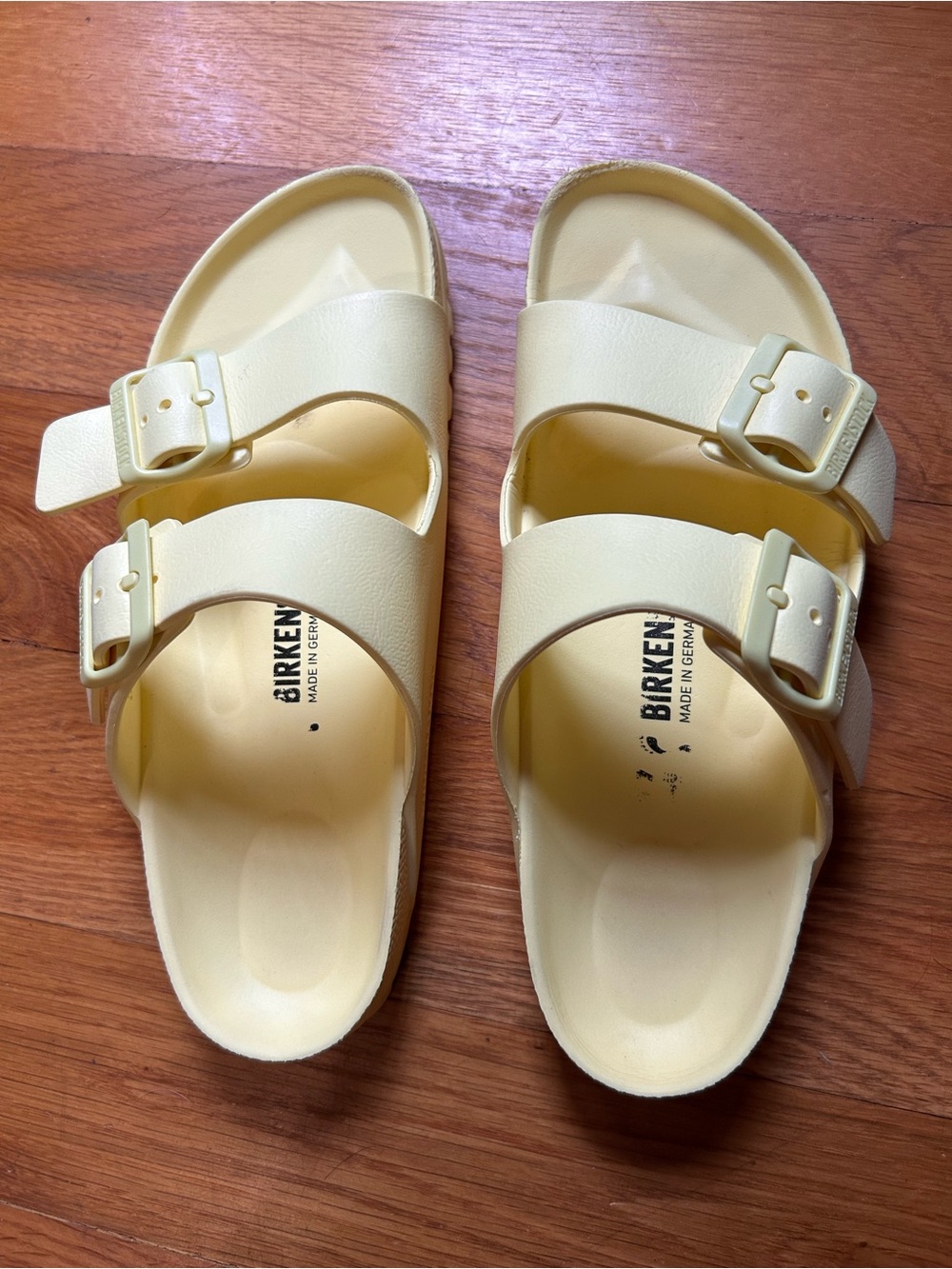 Birkenstock Arizona EVA Women's Sandal, Sz 37 US 6.5 Yellow Strap Arch Support
